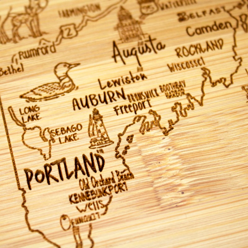 Totally Bamboo A Slice of Life Maine State Serving and Cutting Board, 11" x 8.75" - Image 4